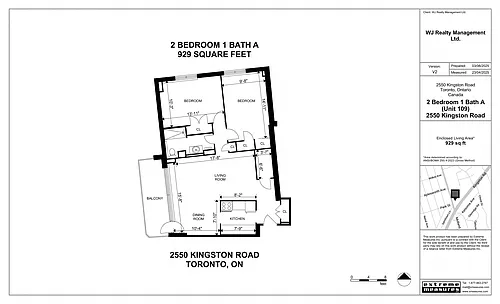 Floor plan 2 Bedroom A