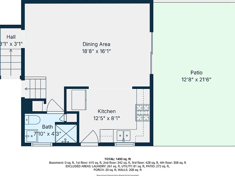 Kitchen, Family Room Floor Plan