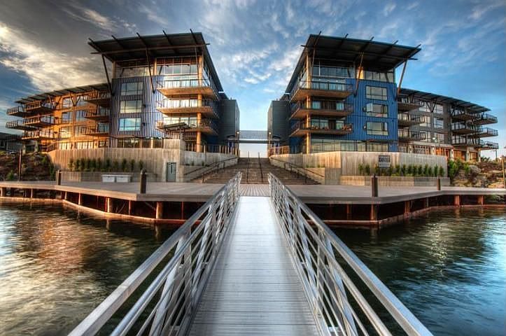 Located on the Spokane River