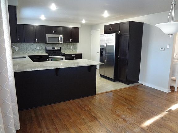 Kitchen open to dining room