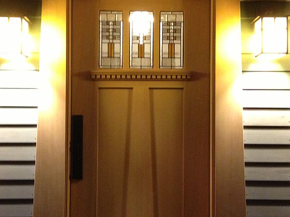 Custom bungalow front door