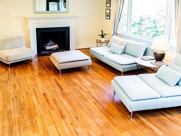 Living room with a fireplace