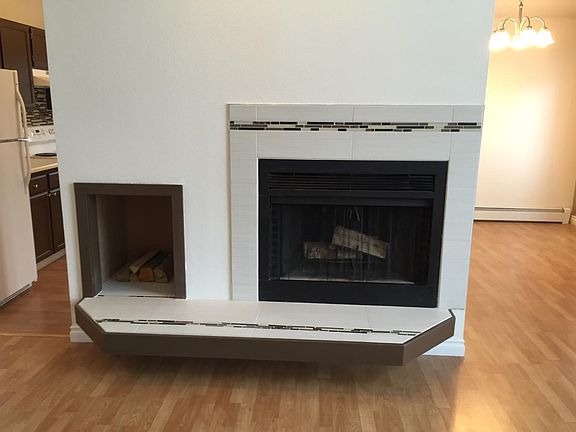 tiled fireplace