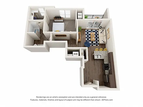 Floor plan 1X1 E