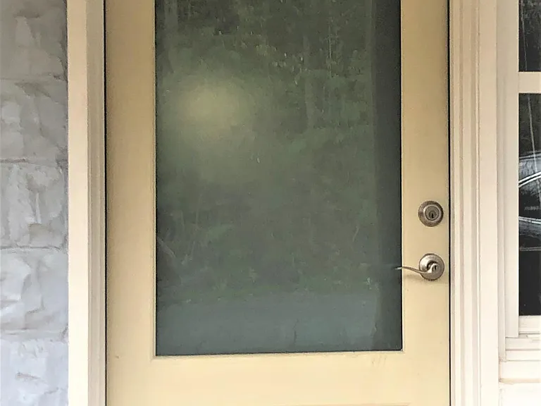 Front door from porch
