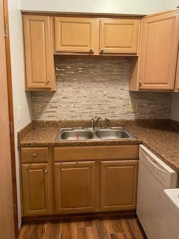 Kitchen with updated backsplash