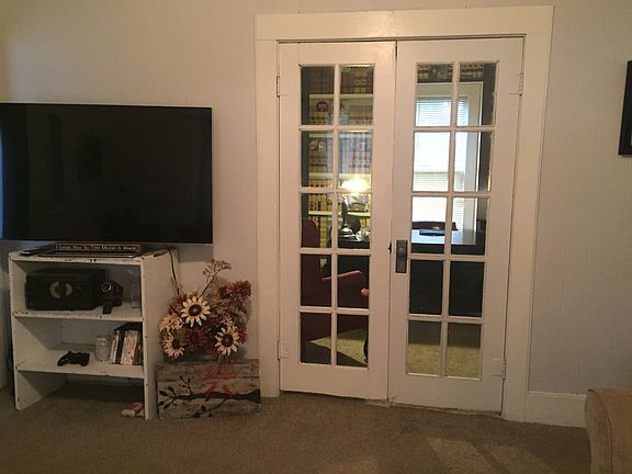 French doors to library