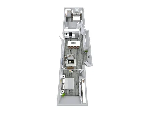 Floor plan 2 Bedroom 1 Bathroom