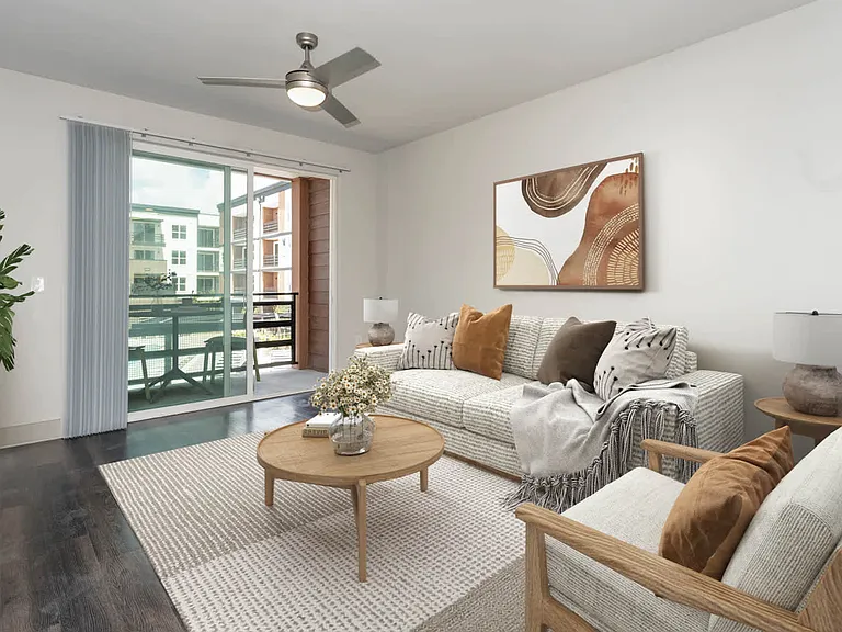 Living Room with Balcony and Hard Surface Flooring