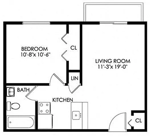 Floor plan 1 Bedroom