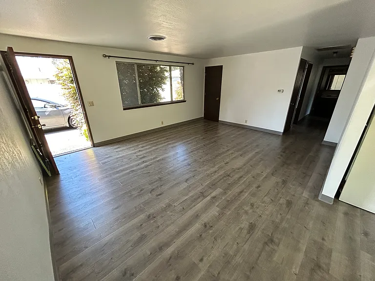 Looking back at the front door from dining area