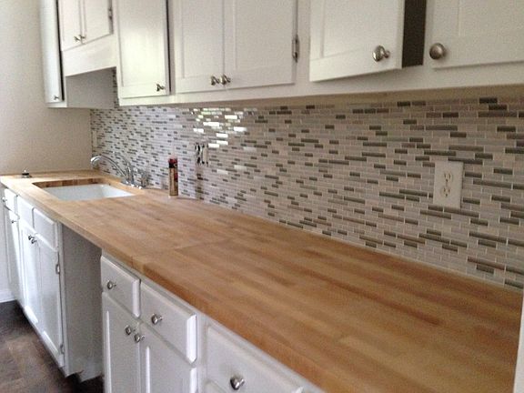Butcher block countertops, 