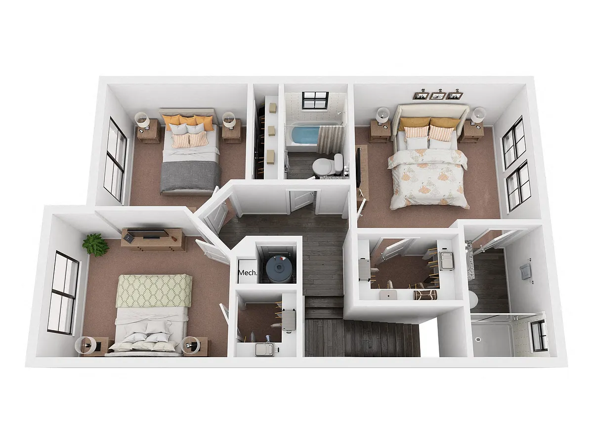 Floor plan TH3-B2