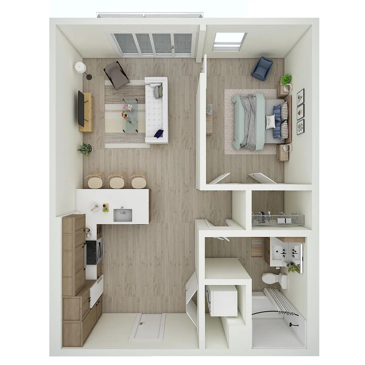 Floor plan 1 Bed 1 Bath - a7.1