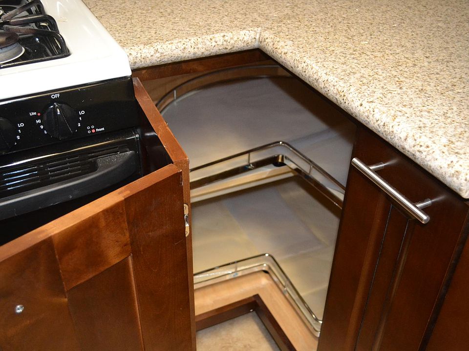 Lazy Susan built in kitchen cabinet
