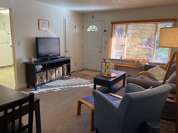 Living and dining room open plan. East facing window