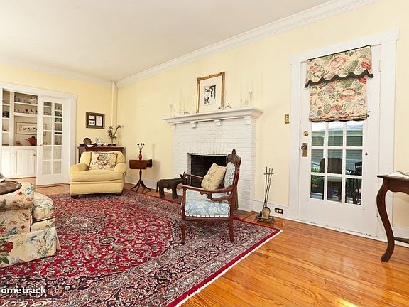 A view into the living room from the foyer