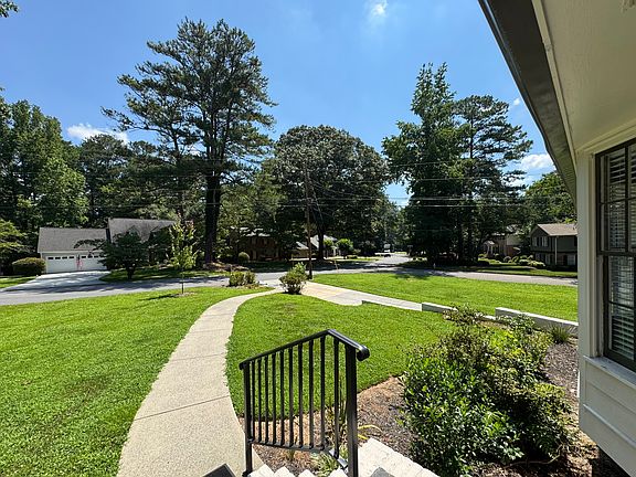 A beautiful lawn surrounded by tree lined streets (view from the front door).