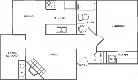 B1 | 1 bed 1 bath | 584 Sq. Ft. B1 | 1 bed 1 bath | 584 Sq. Ft.