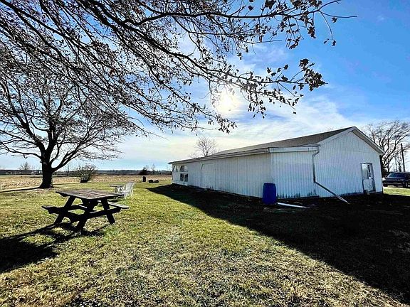 Backside of garage and yard.