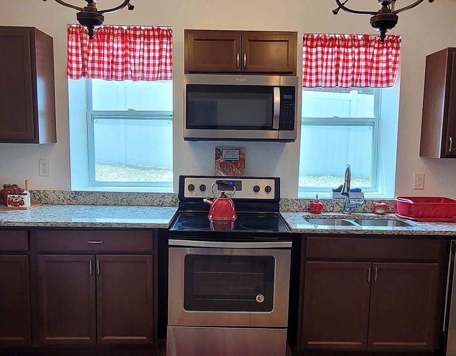 New stainless steel appliances.