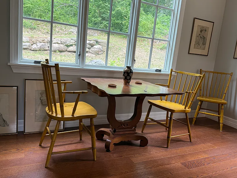 Game table in living room, seats four
