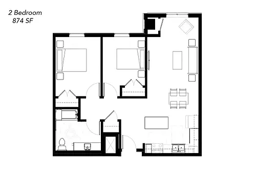 Floor plan Two Bedroom