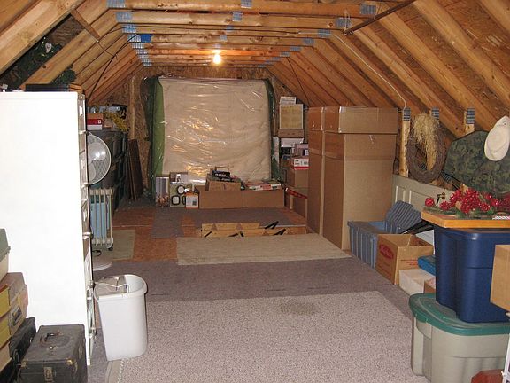 huge floored attic storage 