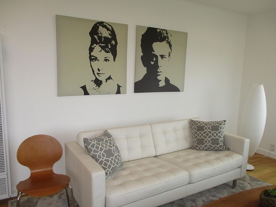 Living Room- Painted all white with wood floors
