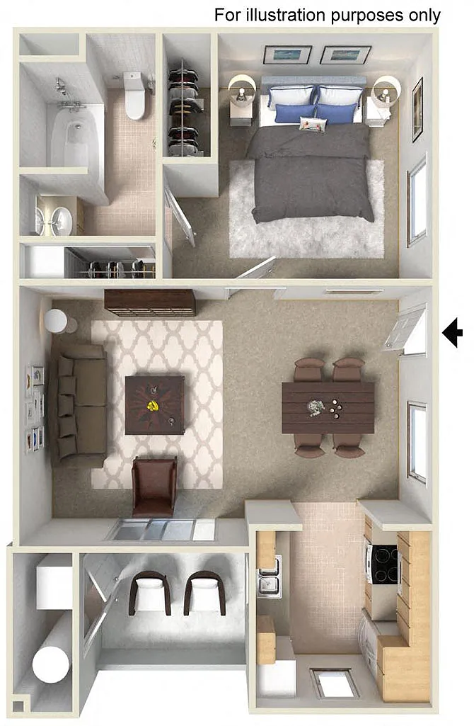 Floor plan 1 X 1