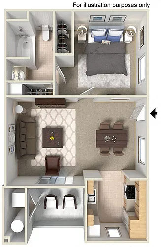 Floor plan 1 X 1