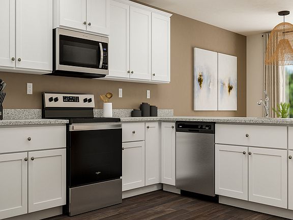 Stainless steel appliances come with the kitchen