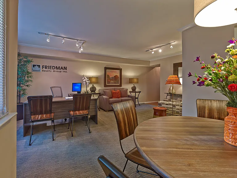 Leasing office at Haynes Run Apartments in Medford, NJ, offering a warm and professional welcome for future residents.