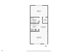 Floor plan 1 Bedroom 1 Bath-Downstairs