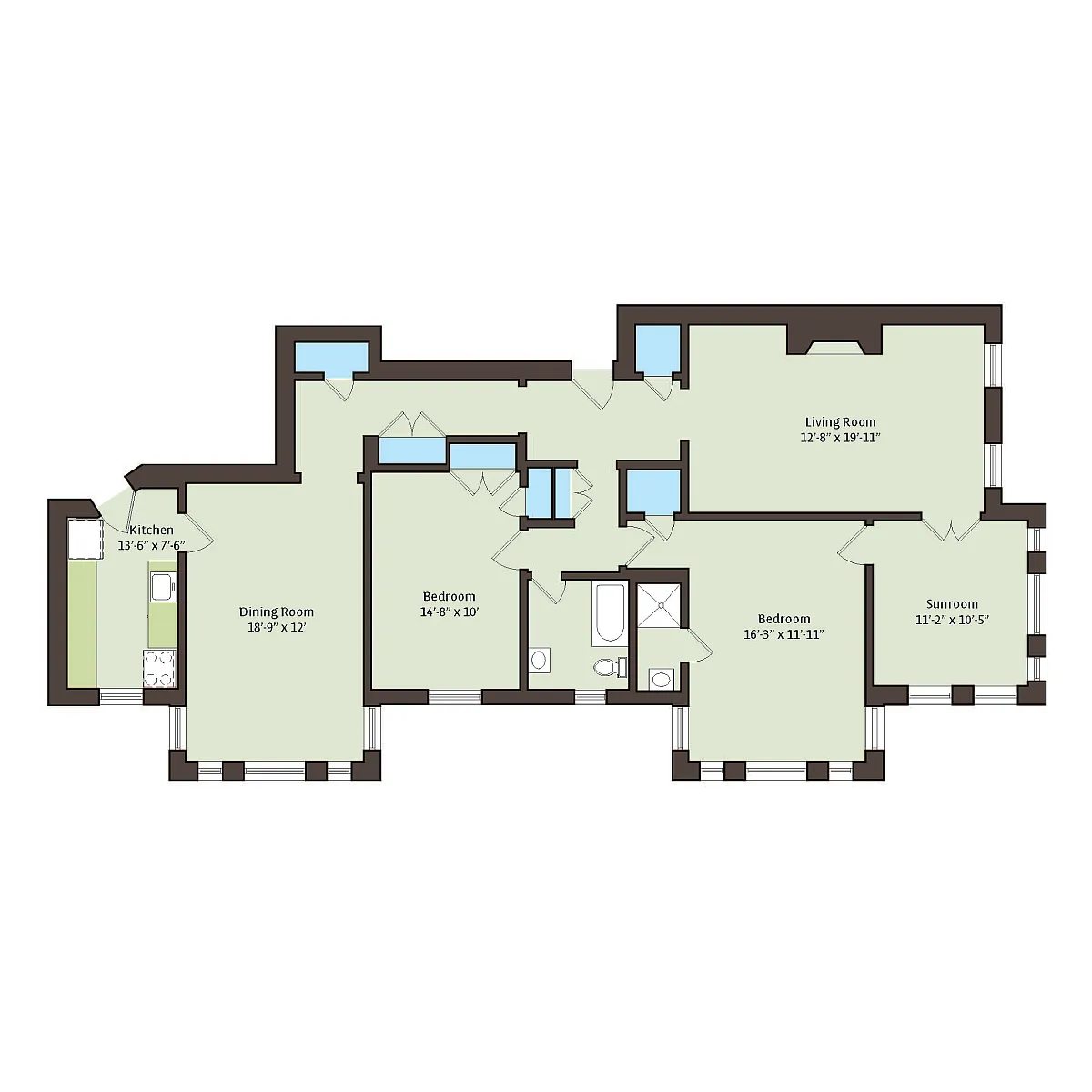 Floor plan 1101-2bC