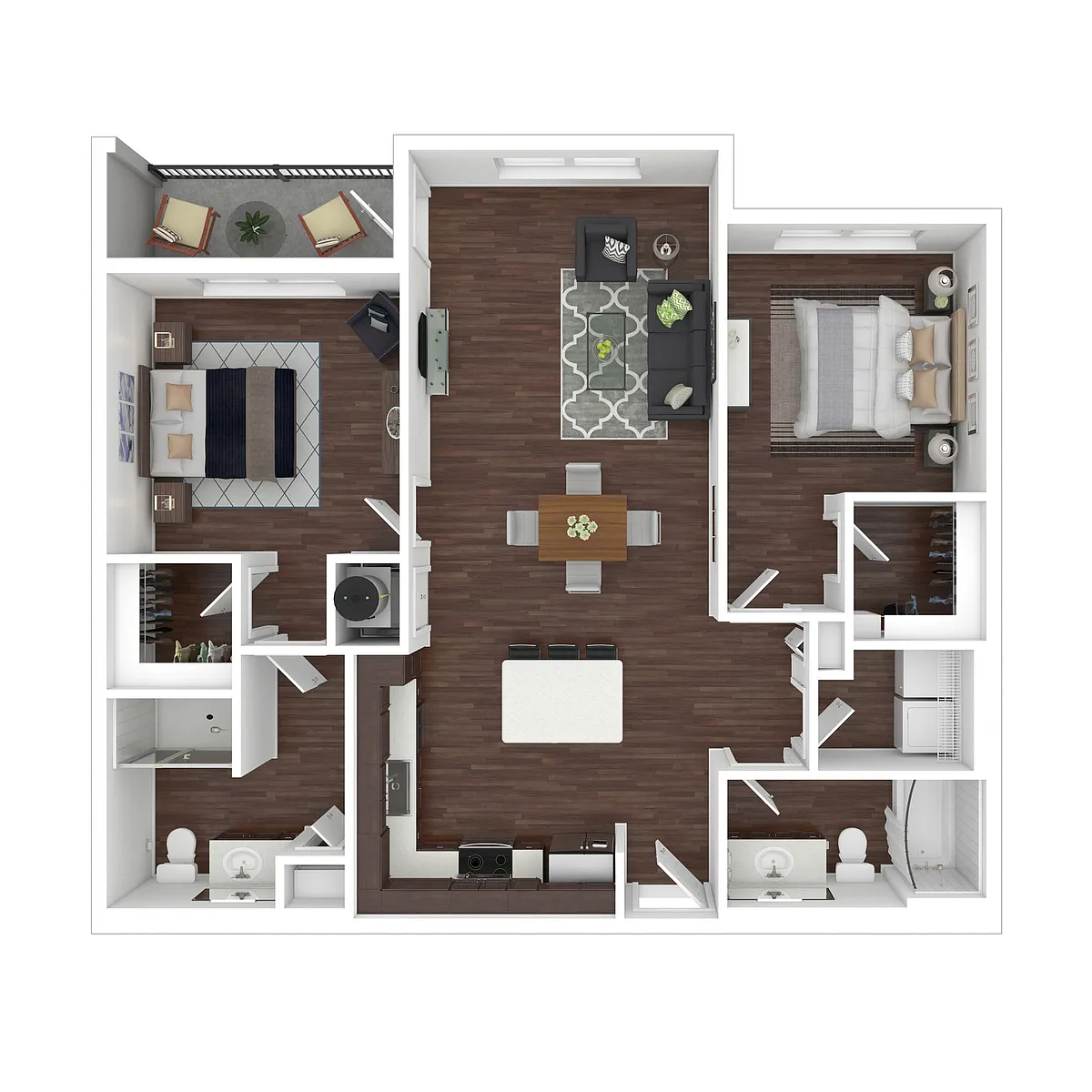 Floor plan Two Bedroom - Phase II