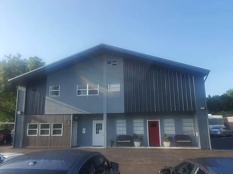 Warm and inviting exterior view of the building surroundings.
