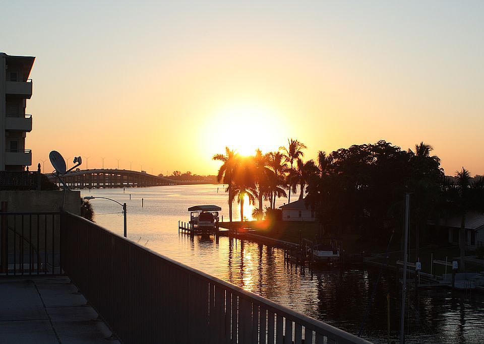 Sunrise view from rooftop
