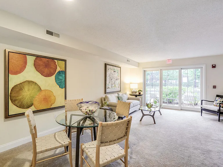 Open floor plans with large windows letting in natural sunlight