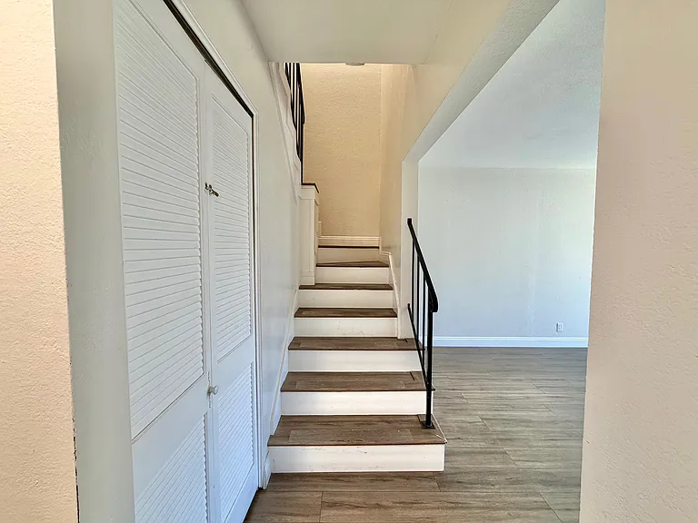 Staircase and entry closet