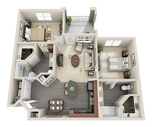 Floor plan Sanctuary with Balcony Upgrade