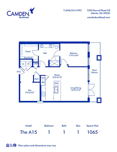 Floor plan The A15