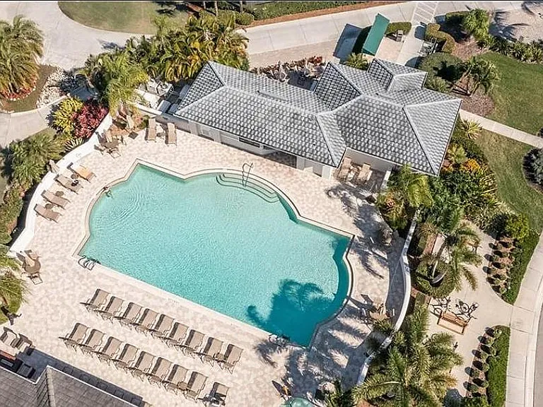 Aerial of main pool