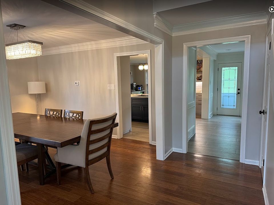 Spacious dining room, freshly painted interiors