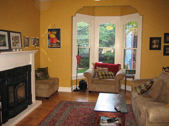 Living room with gas fireplace