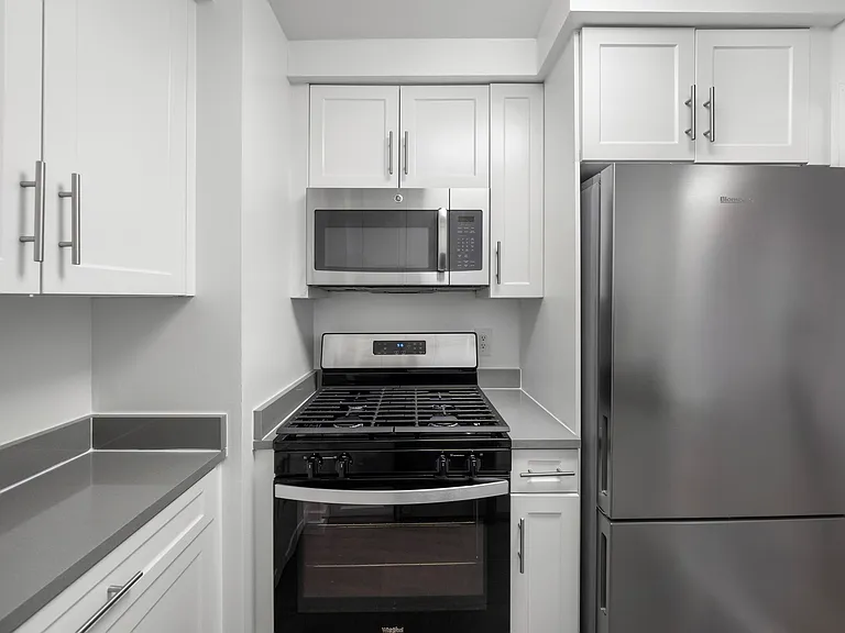 Modern kitchen and sleek stainless steel appliances