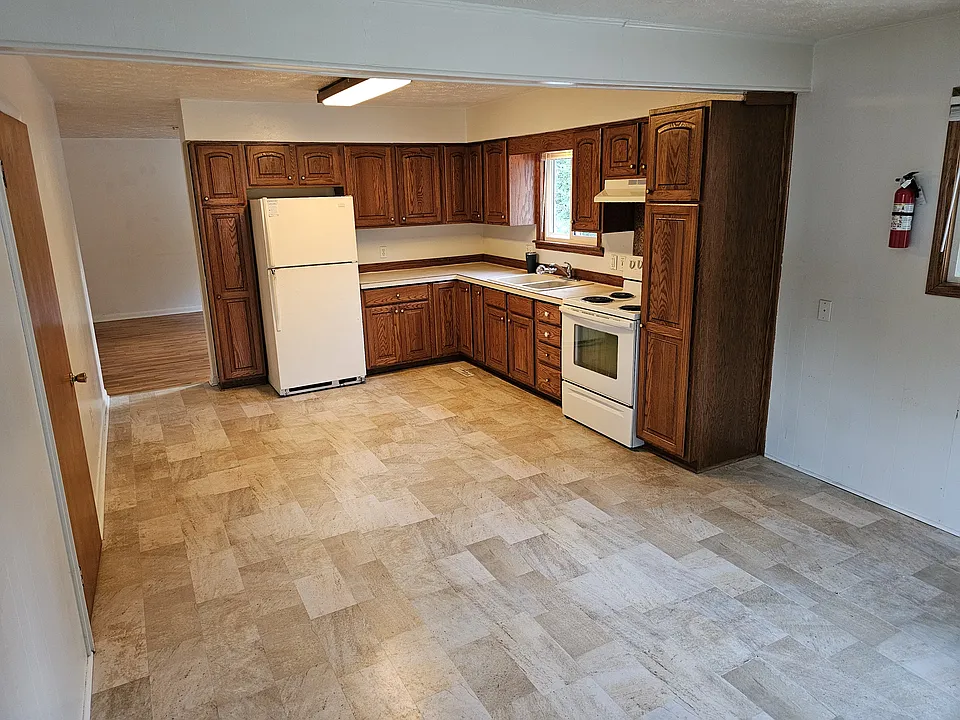 View from back of the large kitchen.