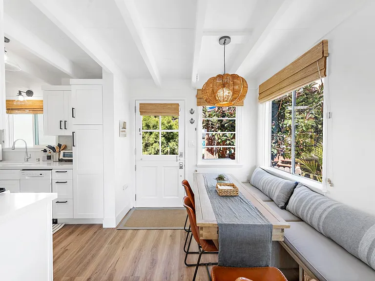 natural fiber blinds throughout