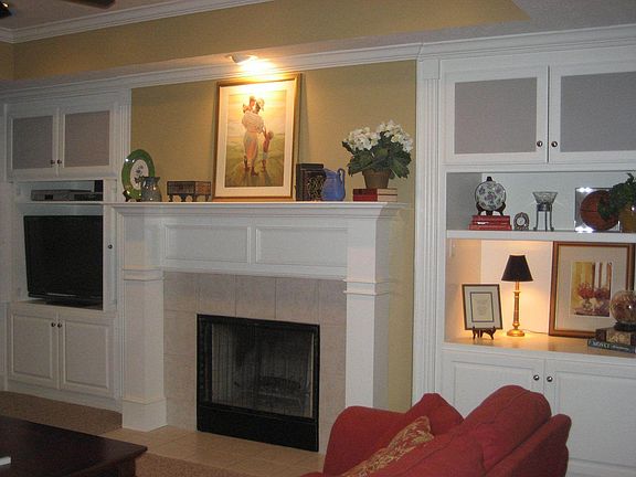 Living Room, fireplace and built-ins
