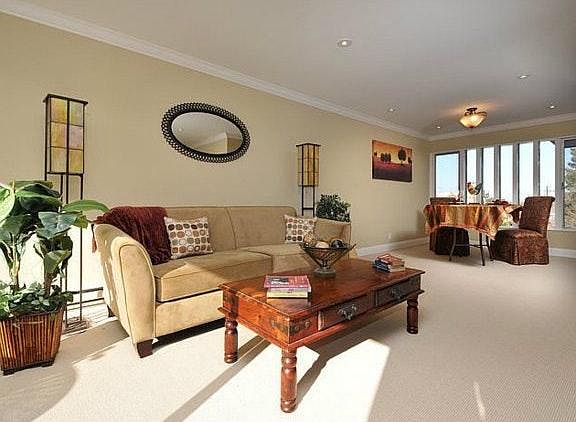 Living room and dining room
